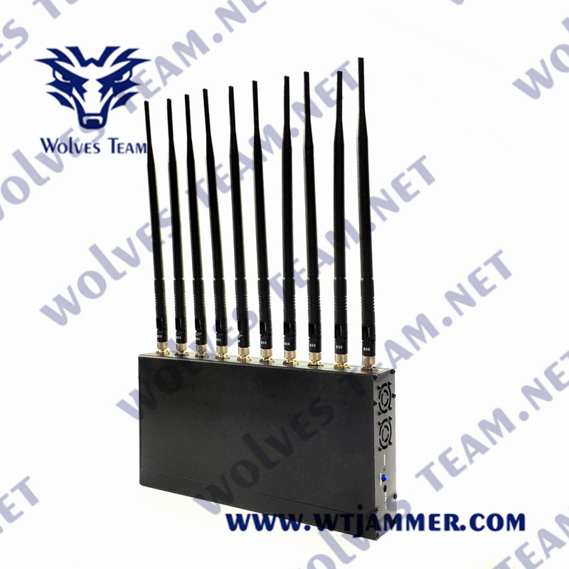 UHF Jammer 12W 3G 4G σημάτων VHF εσωτερικό ΠΣΤ WiFi LoJack 10 κεραία