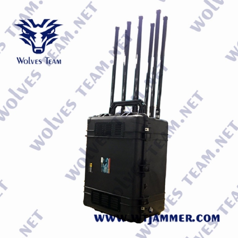 στρατιωτικό Jammer 8 σημάτων 300W Lte αντι τρομοκρατία GSM CDMA καναλιών 2G 3G 4G 5G