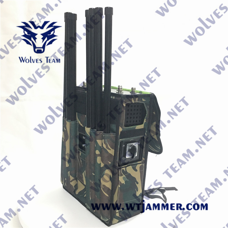6 Jammer σημάτων σακιδίων πλάτης ζωνών GSM φορητό Jammer σημάτων 80 Watt για το στρατό