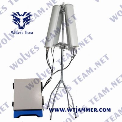 550W 6 ζώνες Αδιάβροχος αντι-drone jammer WT902806D για εξωτερική ασφάλεια