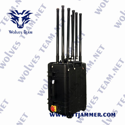 100 W portable 4 bands Drone signal jammer IP65 αδιάβροχο GPSL1 WIFI2.4G WIFI5.8G σήμα jammer