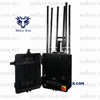 Φορητό GSM PCS 3G 4G 5G Signal Jammer Δυνατό 700W με 2-3 ώρες λειτουργία μπαταρίας