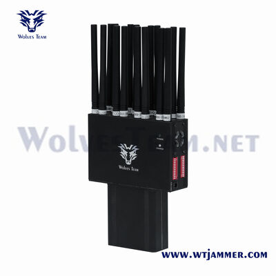 Φόρητο φορητό 16 ζώνες 3G 4G 5G WiFi UHF VHF GPS Lojack σήμα παρεμβολής κινητού τηλεφώνου