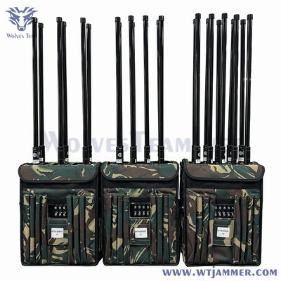 160w Rf Power Backpack Signal Jammer All Cell Phone Signal Jammer με 5dBi Εξωτερική ολικοκατευθυντική κεραία που εξασφαλίζει ευρεία κάλυψη περιοχής