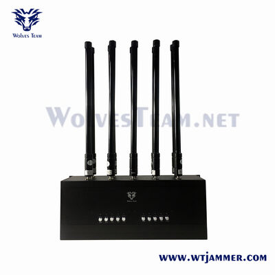 Μαύρο στυλ 10 καναλιών Rack Mount Industrial Grade Signal Jammer Full Band Anti-Eavesdropping Shield συσκευή