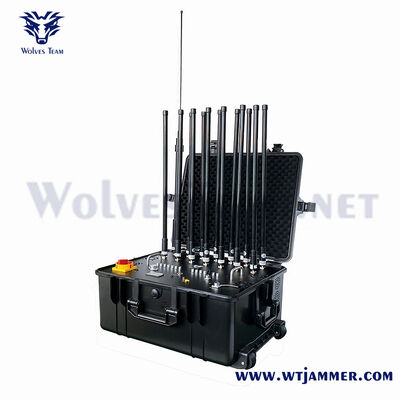 400W 6 Bands Trolley Signal Jammer, ρυθμιζόμενη ισχύς για προσαρμοσμένη κάλυψη