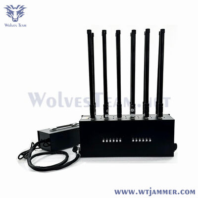 12 ζώνες 800W υψηλής ισχύος 5G / WiFi / GPS παρεμβολή, κάλυψη 100-250m Anti-Tracking