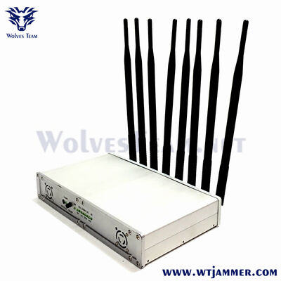 8 κανάλια 20W Desktop Signal Jammer, εύρος μπλοκ έως 20m για 2G/3G/4G/WiFi