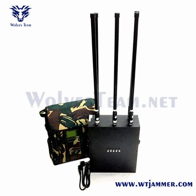 Αδιάβροχο και φορητό 90W High Power Anti-Drone Backpack Jammer με 5 ζώνες GPS Wi-Fi 5.8G