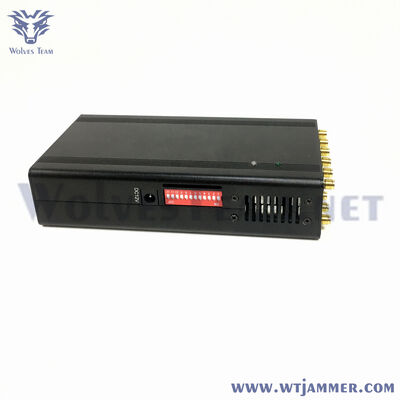 12 κεραίες 12 Watt φορητό Ισχυρό κινητό τηλέφωνο/GPS/4G/WiFi Signal Jammer, UHF VHF Signal Jammer