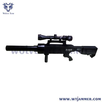Κεραία 3 κυλίνδρων χειρός Anti Drone Jammer Gun GPS 1.5G 2.4G 5.8G UAV Signal Blocker με οπτική όραση & οθόνη μπαταρίας LCD