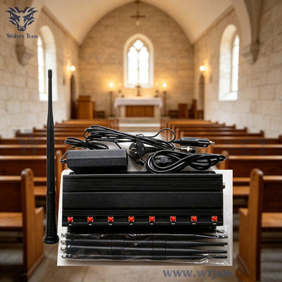50 Meter 40W 8 Desktop Signal Blocker Anti-Disturb Wireless Signal Jammer για εκκλησιαστικό ιερό και θρησκευτικούς χώρους συγκέντρωσης
