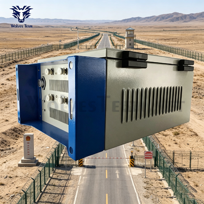 Εξωτερικός αδιάβροχος υψηλής ισχύος 600W 6 ζωνών Wifi Bluetooth GPS Drone WiFi Signal Jammer για τον έλεγχο συνόρων, Αντι-Drone και GPS Shielding