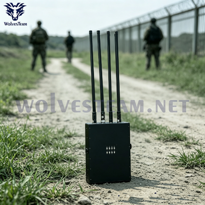 Manpack Signal Jammer με μπαταρία στο εσωτερικό για μεγάλες αποστάσεις 50-300 μέτρα