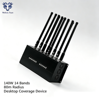 140W 14-Band Desktop Signal Jammer με κάλυψη 80 μέτρων για ολοκληρωμένο αποκλεισμό RF