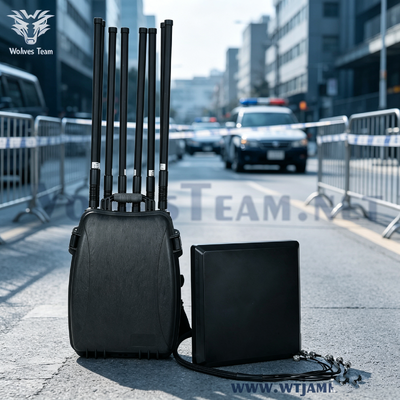 50-500Meters Outdoor Backpack Wireless Signal Jammers For Field Patrol