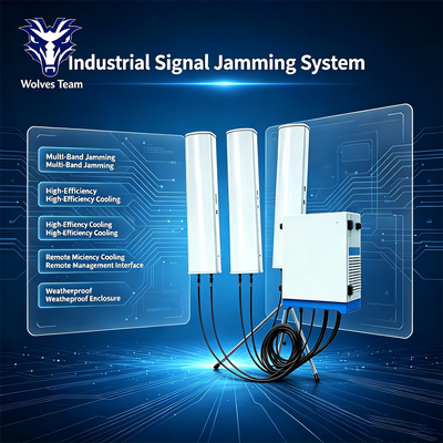 600W 14-Band IP65 Αδιάβροχο Εξωτερικό Σήμα Jammer με Εμβέλεια 600m για CDMA GSM DCS PCS 3G 4G LTE WiMAX WiFi GPS