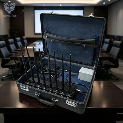 8 Bands 300Meters Briefcase Signal Jammer Housed In Carrying Briefcase For Outdoor Sites