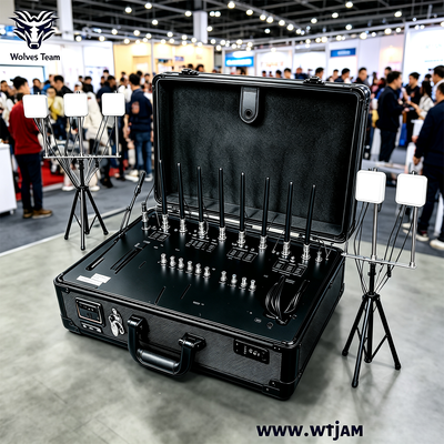 100W 10-Band Portable Signal Jammer with 100M Coverage for 5G WiFi GPS Blocking