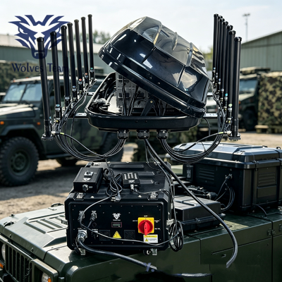 Αποτελεσματική απόσταση 500-1000M 420W 14-Band DDS Εγκατασταθείσα σε όχημα παρεμβολή σήματος για χρήση σε φυλακές και τακτικά οχήματα