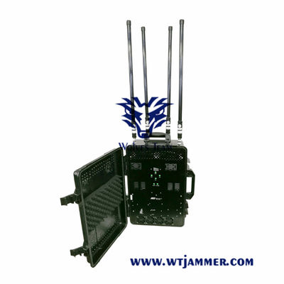 120 μέτρα 50w GPS κυτταρικό σακίδιο σήμα jammer για drone