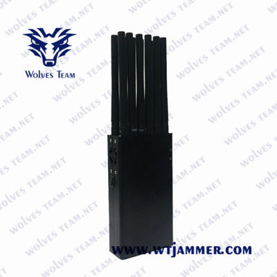 12 ζώνες CDMA UHF VHF 25m φορητό Jammer σημάτων 12W