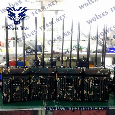 90W GPS WIFI 5.8G Drone Signal Jammer Στρατιωτικό 920MHz 5 ζώνες