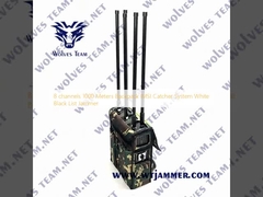 8 κανάλια 1000 Meter Backpack IMSI Catcher System Λευκός μαύρος κατάλογος Jammer