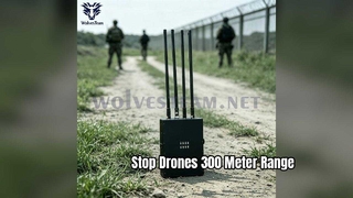 Manpack Signal Jammer με μπαταρία στο εσωτερικό για μεγάλες αποστάσεις 50-300 μέτρα